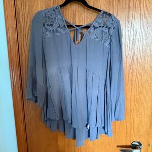 American Eagle Outfitters Lace-Accent Blouse